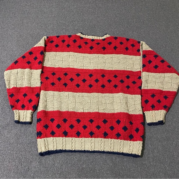 Vintage Gant The Rugger Hand Knit Pullover Sweater 100% Cotton Size Medium - Picture 5 of 6